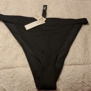 Pink black high waisted baithing suit bottom